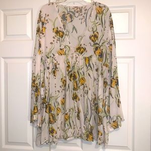 Free People flower tunic top